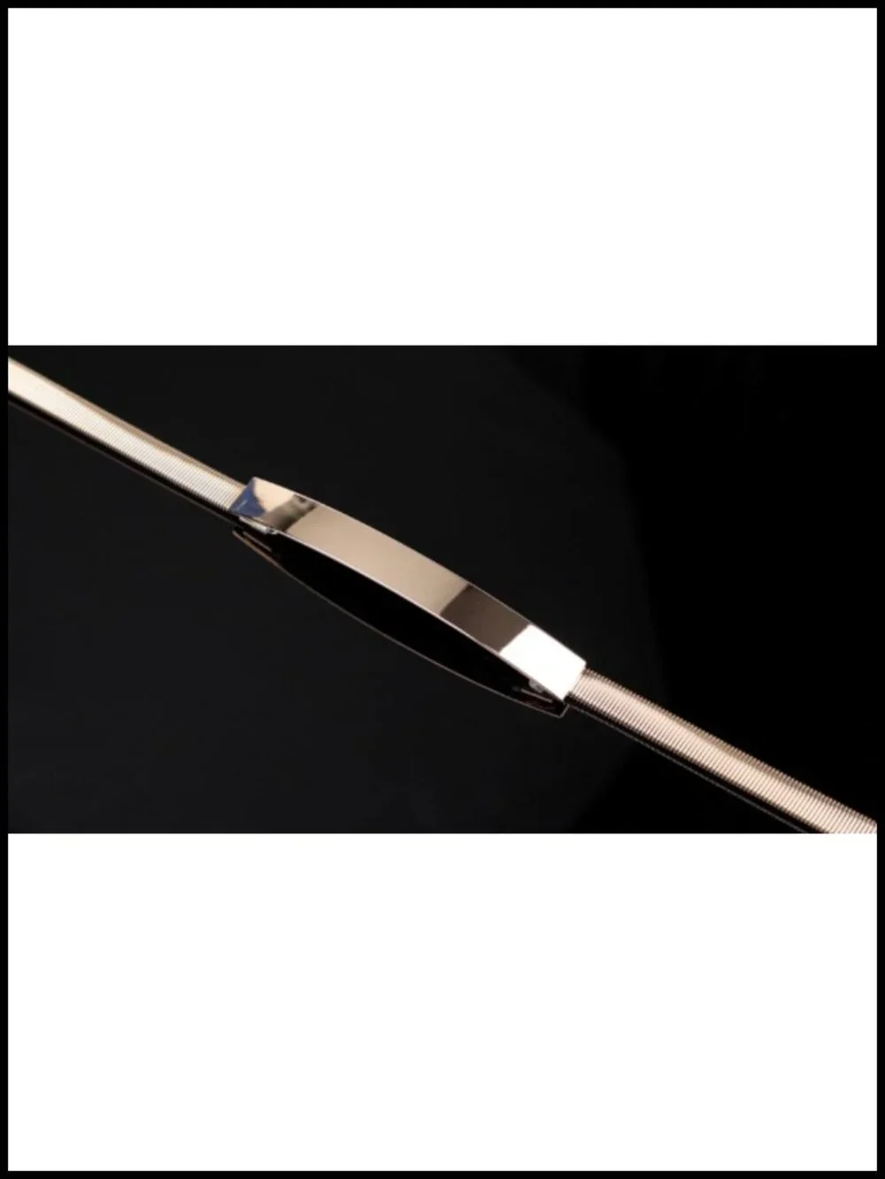VONMELLI Skinny Metal Waist Belt for Dresses Stretch Thin Belt
